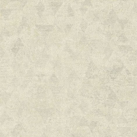 Papier peint à motifs graphiques Profhome 386982 papier peint intissé légèrement texturé avec un dessin graphique satiné beige platine ivoire 5,33 m2