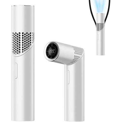 Ventilateur turbo portable, mini ventilateur multifonctionnel, ventilateur de voyage USB, ventilateur de bureau (Blanc) (1/5)
