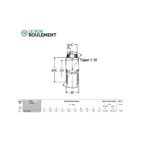 Roulement de palier UK313-NSK