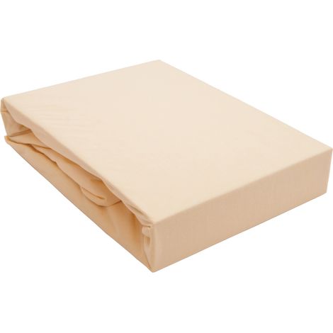 Matratzenschoner 160x200, Spannbettlaken, beige, 2-in-1 (1/5)