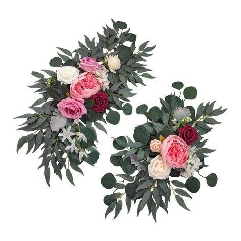 Fleurs artificielles pour mariage - Fleurs en soie - Durables et sans entretien - Décoration réaliste (1/5)
