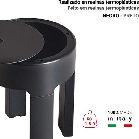 GEDY 10731400000 NEWBOX Taburete Negro - ref: 10731400000