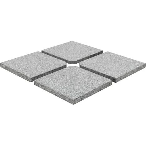 Disques de barre d'haltères Parasol, lot de 4, gris granit, carrés, 100 kg (1/5)