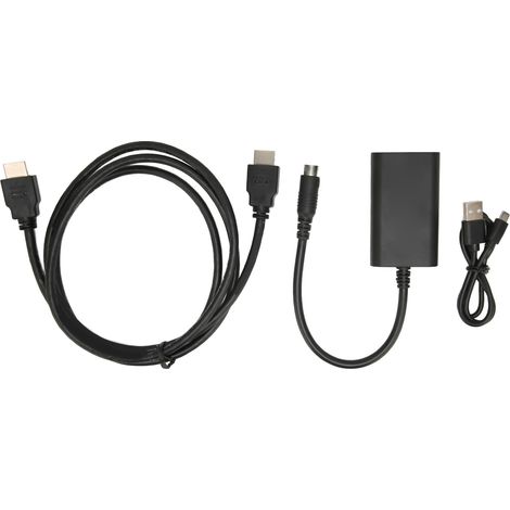 Convertisseur HDMI 1080P pour Sega Saturn, mise à l'échelle console de jeu, rapport 4:3 16:9, prêt à l'emploi, upscaler multimédia HD. (1/5)