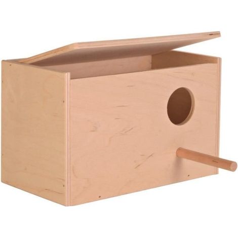 Trixie – Nichoir pour oiseaux en bois premium – Résistant aux intempéries – 13 cm de hauteur – Fixation rapide sur arbres et murs