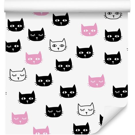 Papier peint chats pour salon et chambre 50x1000 cm (1/5)