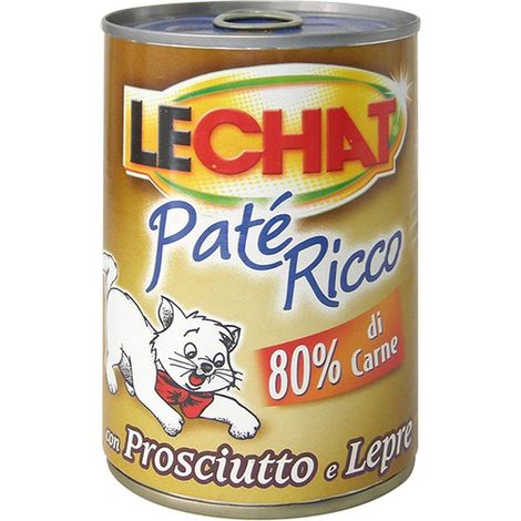 PATE' PER GATTI 'LECHAT RICCO' prosciutto e lepre - gr 400
