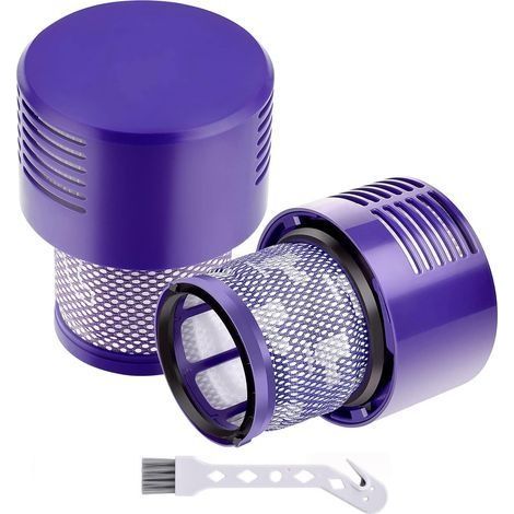 Lot de 2 brosses de rechange lavables et réutilisables pour aspirateur Dyson V10 Series SV12 avec brosse motorisée et suceur (1/5)