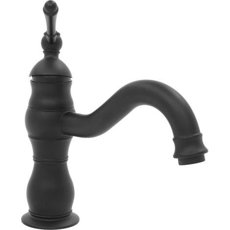 Robinet de lavabo - laiton - noir - pour vasque et toilettes (1/5)