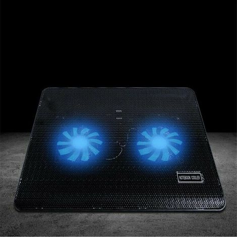 TrAdE Shop Traesio - Base Supporto Raffreddamento Dissipatore Per Notebook Pc 2 Ventole Usb S2 - (1/5)