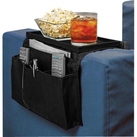 Sofa Organiser Support Armrest Sofa Tray Storage Bag Hanging Armrest Pocket Organizer Sofa Chair Caddy for Magazine Glasses Remote Control TV DVD (1/5)