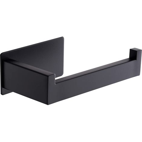 Porta carta igienica, porta carta igienica senza trapano, porta carta igienica nero, porta carta igienica in acciaio inox, porta carta igienica adesivo, ideale per il bagno, eleganti accessori per il 