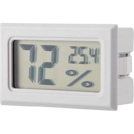 Integrated digital thermometer hygrometer, accurate humidity monitor, fast temperature indicator with built-in probe (white) (1/4)