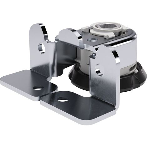 Italiana Höhenversteller für Sockelleiste Integrato Tech A Höhe 23mm, Zinkdruckguss/Kunststoff schwarz (1/3)
