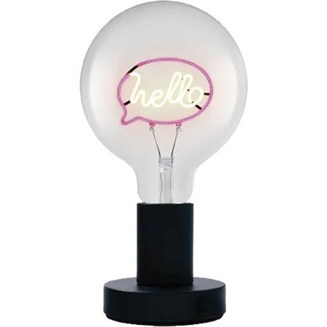 OSRAM Lampe de table LED  1906 Letter, lettrage Hello, néon, 1,2 W, E27, noir, blanc chaud, câble textile (1/2)