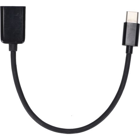 Adaptateur USB-C vers OTG, câble convertisseur OTG portable pour souris clavier périphériques USB (Noir) (1/5)