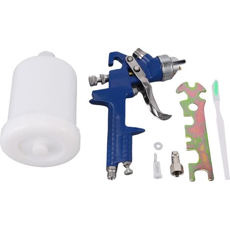 Pistolet à peinture HVLP professionnel à gravité avec buse de 1,4 mm, capacité de 500 ml, haut volume et basse pression, pour retouches de vernis transparent sur peinture automobile.