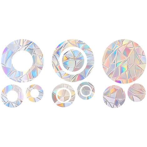 Suncatcher Stickers, Window Stickers, Bird Protection, Round, Bird Protection, Prism Window Stickers, Reflective Stickers (1/4)