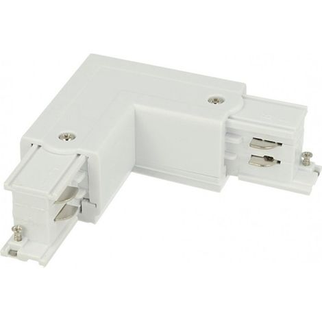Connettore Giunto Forma L Sinistro Colore Bianco Per Barra Sistema Binario Trifase CB40101 CB40102 CB40103