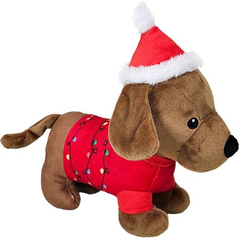 Nobby Xmas Hundespielzeug Plüsch Hund 27 cm Tierkuscheltier
