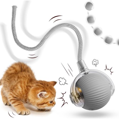 Palla giocattolo interattiva per gatti, giocattolo intelligente per gatti, palla interattiva per gatti, giocattolo interattivo per gatti, palla elettrica per gatti, 360° con ricarica USB, 3 modalità d (1/5)