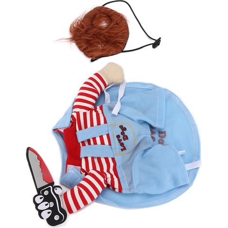 Costume de cosplay pour chien, respirant et ajustable, vêtements fantaisie pour chien pour Halloween, Noël et fêtes costumées. (1/5)