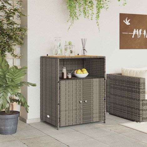 Cabinet Grey 70 x 50 x 87 cm Polyester and Roly Ratten vidaXL (1/5)