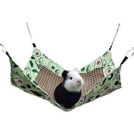 Hamac pour petits animaux, tapis rafraîchissant d'été pour Hamster, Cage, cochon d'inde, lapin, Chinchilla, rongeur, avocat (1/5)