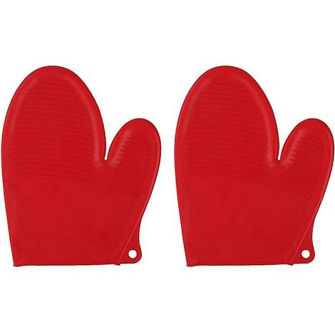 Lot de 2 maniques en silicone résistantes à la chaleur (1/3)