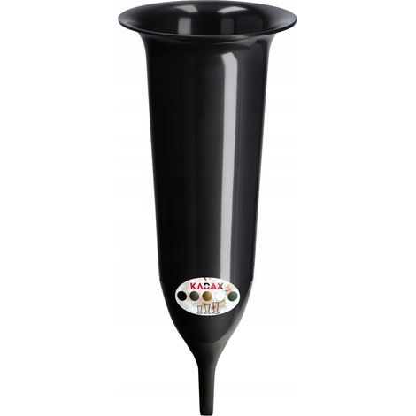 KADAX Grabvase, Blumenvase, Kunststoff-Vase, 10 cm, mit Erdspieß, schwarz