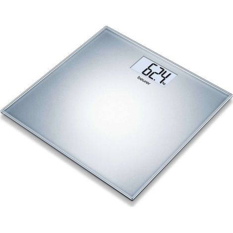 Báscula de Vidrio Plana 150 Kg Silver GS-202 BEURER