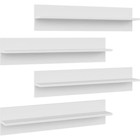 Maison Exclusive - Wandregale 4 Stk. Weiß 80x11,5x18 cm Holzwerks