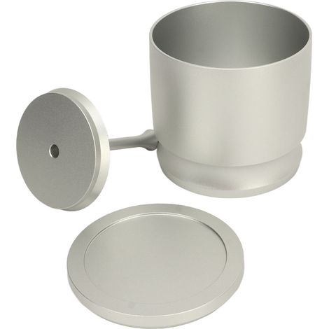 Diebstahlsicherer Dosierring aus Aluminiumlegierung für gemahlenen Kaffee, 58 mm, silberfarbenes Barista-Zubehör (1/5)