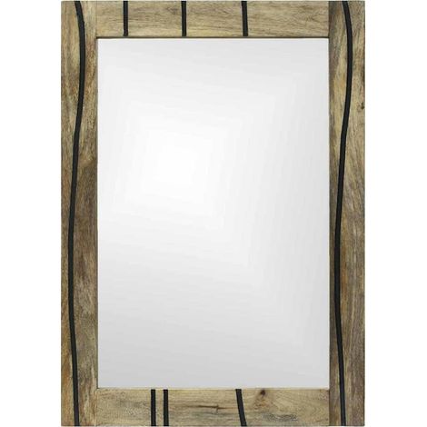 Miroir de salle de bain avec miroir Marron 70 x 50 x 2,5 cm (1/5)