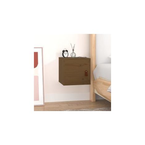Armoire murale Marron miel 31,5x30x30 Bois de pin massif (1/5)