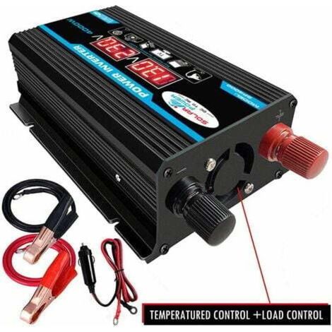 Convertisseur 12V 220V pur sinus 4000W – Onduleur à onde sinusoïdale pure – Télécommande et 2 prises AC pour camping-car et camion (1/5)
