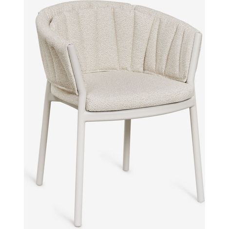 Set di 4 sedie da pranzo con braccioli in alluminio e tessuto Roderise SKLUM            