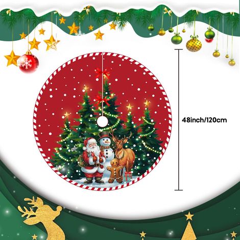 Gonna rossa per albero di Natale, copertura per base albero di Natale (1/4)