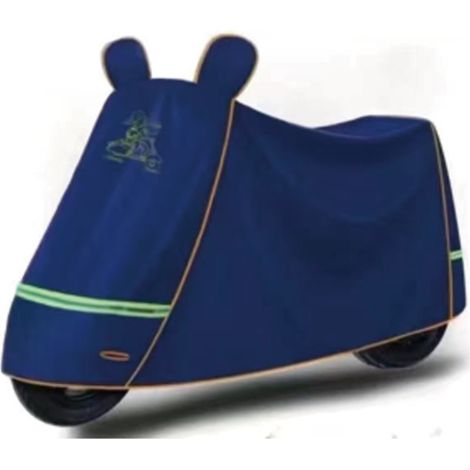 Telo coprimoto, adatto sia per giornate di sole che di pioggia, in tessuto Oxford, modello CZ-126, per moto di lunghezza inferiore a 2,1 m, colore blu scuro. (1/2)