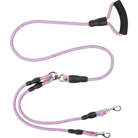 Laisse double pour chien, laisse pour deux chiens avec rotation à 360°, sans enchevêtrement (1/5)