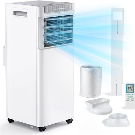 OYAJIA 5000BTU Aire acondicionado portátil 6 en 1, aire acondicionado, deshumidificador, modo de ventilador de 2 etapas, modo de espera, Bloqueo infantil，1,5 kW, para un máximo de 22 m², control remot