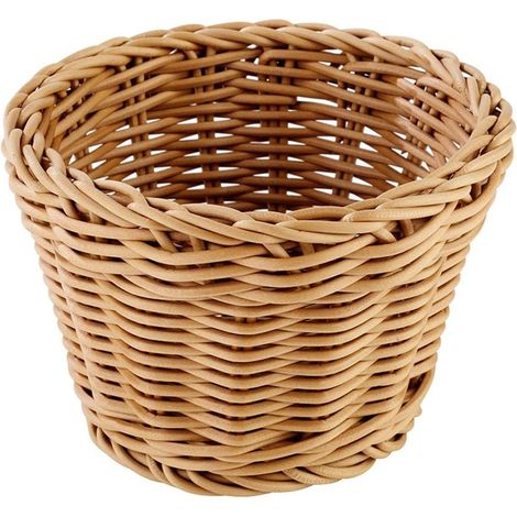 1 Panier Diamètre 13 cm, Hauteur 10 cm, Polypropylène, Marron, Pour Boulangerie