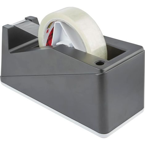 Dévidoir Ruban Adhésif Noir 19x33mm, Bureau rechargeable (1/5)