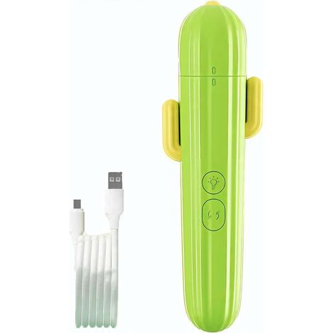 Fresatrice a LED per unghie di cani e gatti, silenziosa, USB, cactus (1/4)