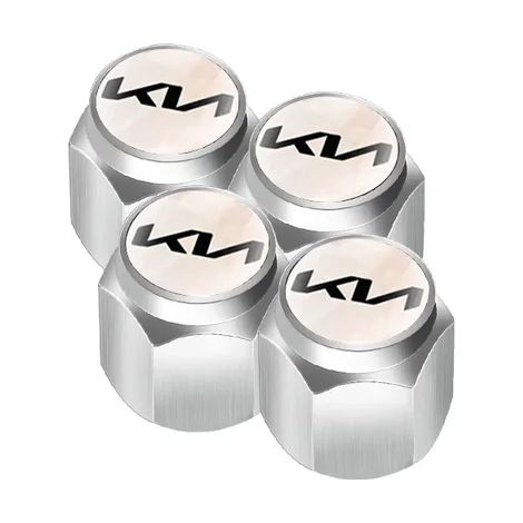 (A-Silver) Bouchons de valve de roue de voiture avec clé, compatibles avec RIO Seltos Optima Soul Sportage Sorento K3 K5 K7 KX3 Ceed Stonic. Accessoires inclus. (1/5)