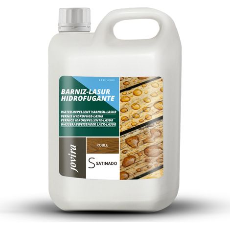 JOVIRA PINTURAS Impregnante legno, (2 Litri, Quercia), Lasur idrorepellente protettivo satinato all'acqua protegge, decora e impreziosisce tutti i tipi di legno.. (2 Litri, Quercia). D-29 (1/3)