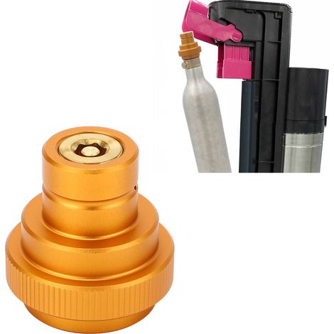 Adaptateur CO2 rapide pour eau gazeuse, compatible avec les distributeurs d'eau gazeuse DUO/Terra/Art. Cartouche de CO2 bleue d'origine avec valve à filetage externe TR21-4. Accessoires supplémentaire (1/5)
