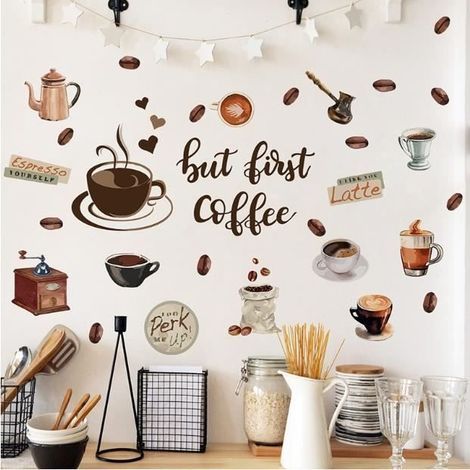 Adesivi murali - Decorazioni per pareti - Cucina - Vinile - Rimovibili - Impermeabili (1/4)