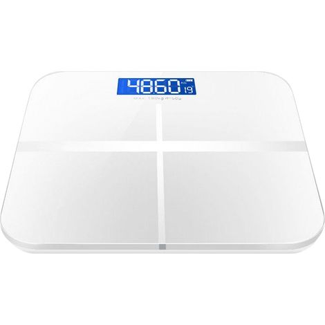 (Modèle blanc rechargeable) Balance connectée LED, rechargeable par USB, avec indicateur de température (1/5)