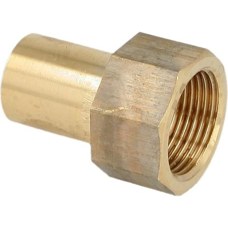 Raccord à sertir laiton rouge manchon de réduction 15 mm x 1/2'' M/FF contour V